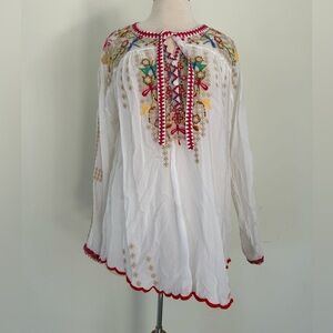 Johnny Was embroidered long sleeved dress